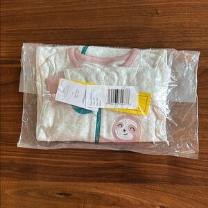 Carter's Cream and Pink Kids Pajama Set